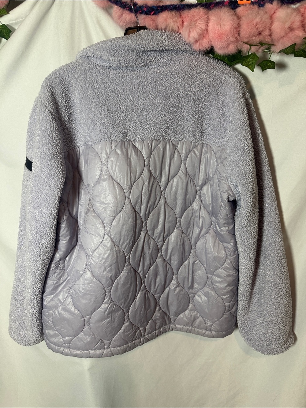 Koolaburra by UGG Lavender Quilted Sherpa Jacket with Black Trim - Picture 10 of 10